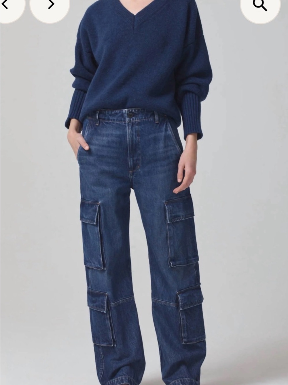 Citizens Of Humanity Delena Cargo Jeans in Alma